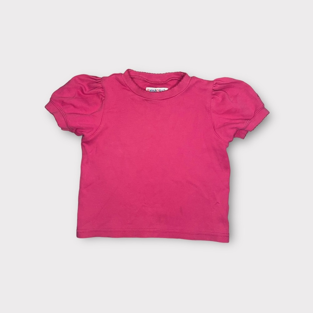 Gymboree Vintage Circa 1990 Fuchsia Pink Puff Sleeve Top